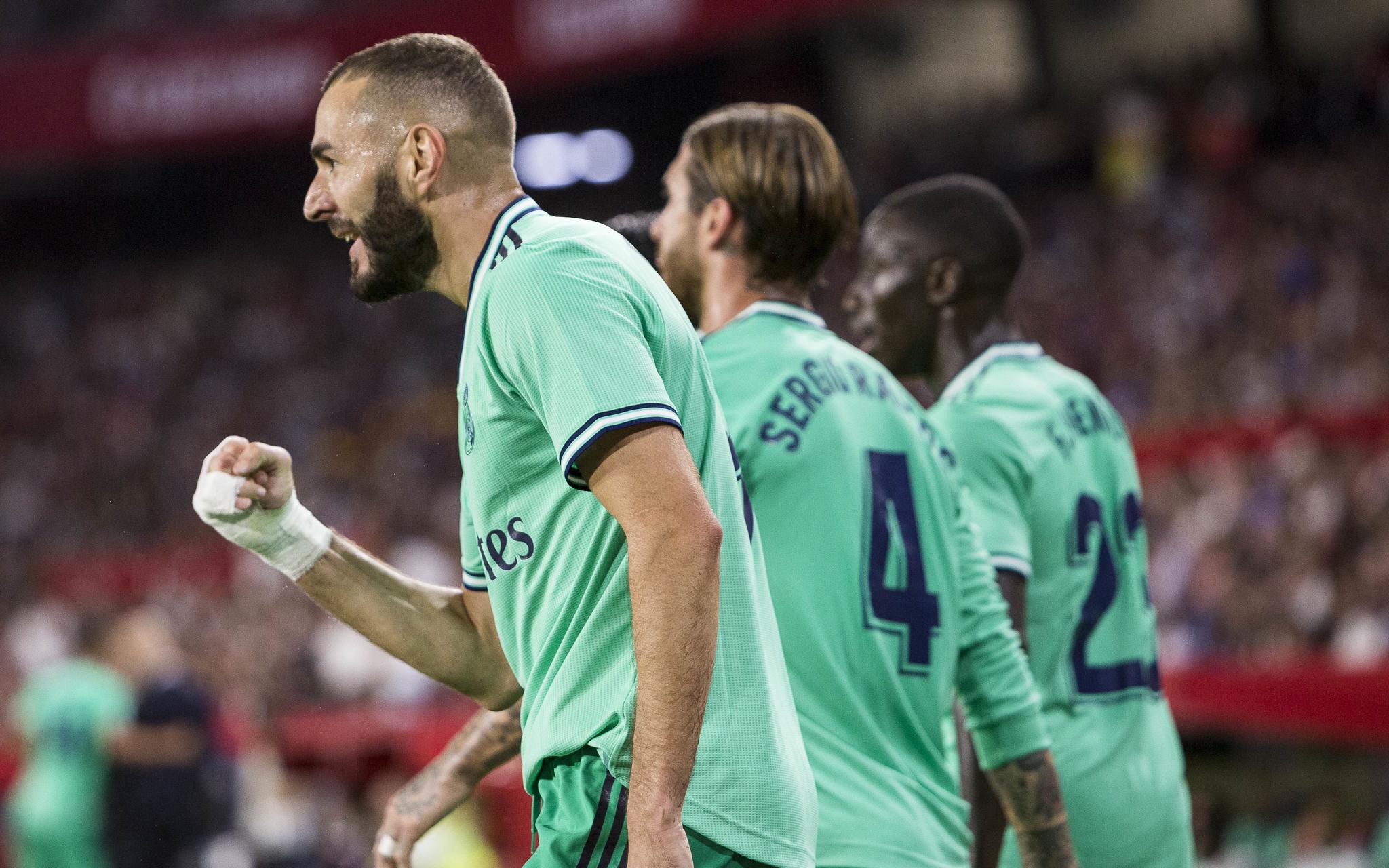 塞维利亚横扫罗马，本泽马高光表现